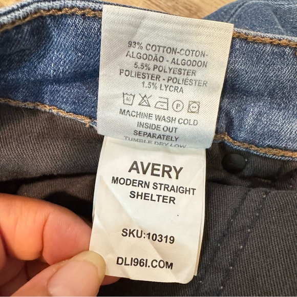DL1961 Jeans Mens 40x29 Blue Avery Modern Straight - Picture 9 of 12